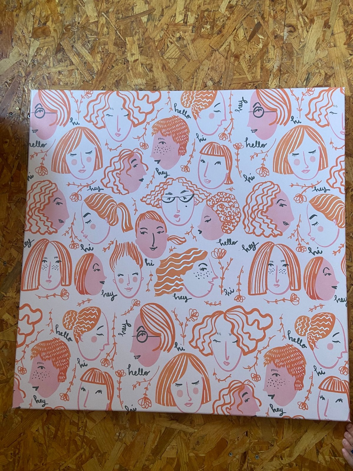 kunstprint van Moira Zahra, Huis en Inrichting, Woonaccessoires | Wanddecoraties, Ophalen, Zo goed als nieuw, Roze, Wandbord of Wandpaneel