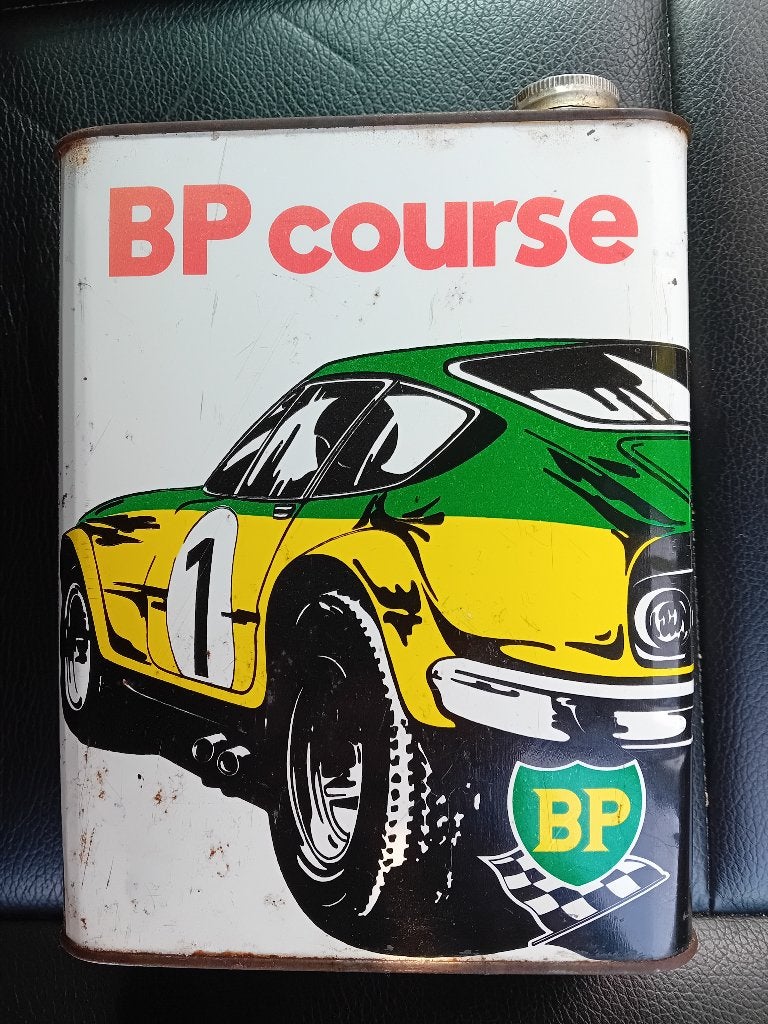 Rare bidon d'huile BP Course Ferrari Daytona 365 GTB, Enlèvement ou Envoi, Utilisé