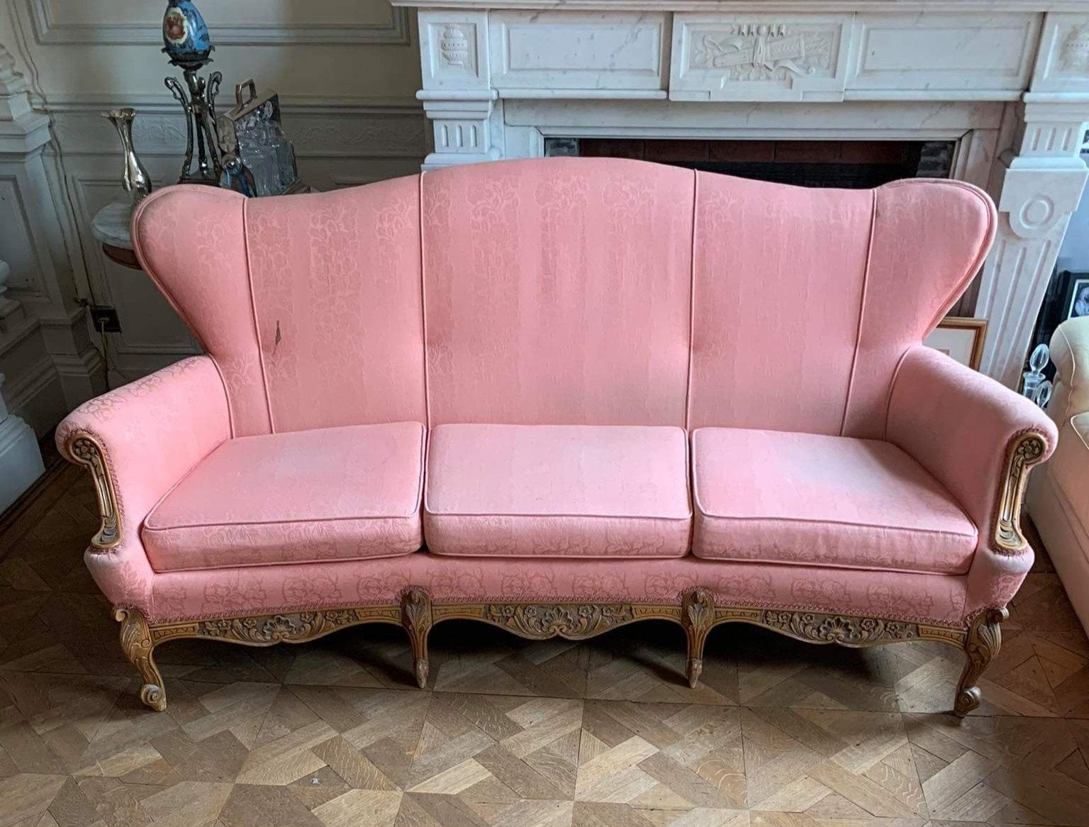 Prachtige Louis XV-stijl salon – 3-zit + 2 fauteuils, Huis en Inrichting, Ophalen
