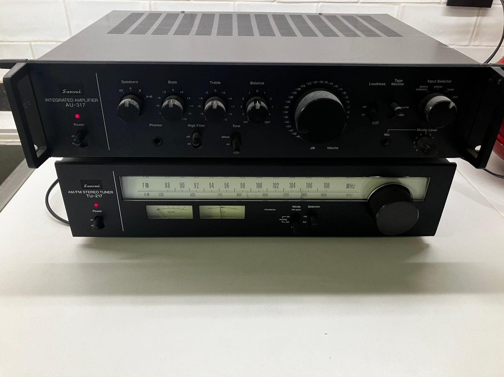 Sansui AU317 en TU217 recapped, TV, Hi-fi & Vidéo, Amplificateurs & Ampli-syntoniseurs, Autres marques, Moins de 60 watts, Reconditionné