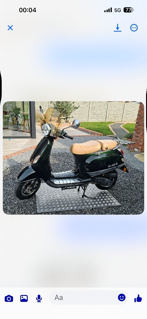 Scooter thurbho, Vélos & Vélomoteurs, Scooters | Piaggio, Autres modèles, Classe B (45 km/h), Enlèvement, Utilisé