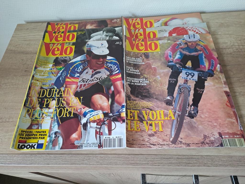 6 revues " VÉLO MAGAZINE " ANNÉE 1993, Enlèvement ou Envoi