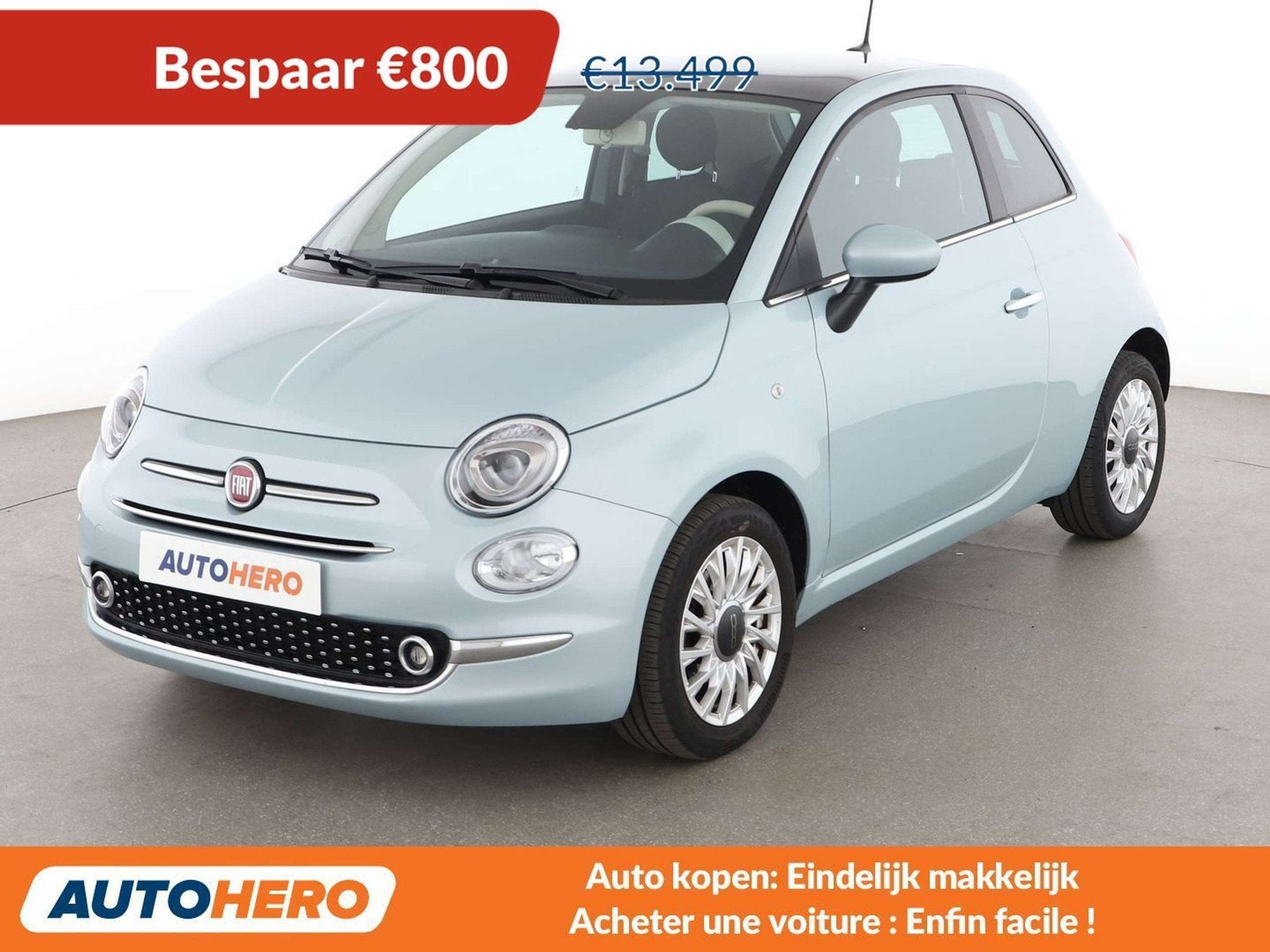 Fiat 500 1.0 Mild-Hybrid Dolcevita (bj 2023), Auto's, Voorwielaandrijving, 4 zetels, Stof, Gebruikt