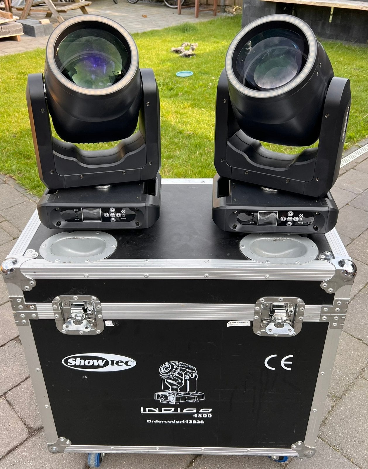 Movingheads met flightcase, Muziek en Instrumenten, Ophalen, Zo goed als nieuw