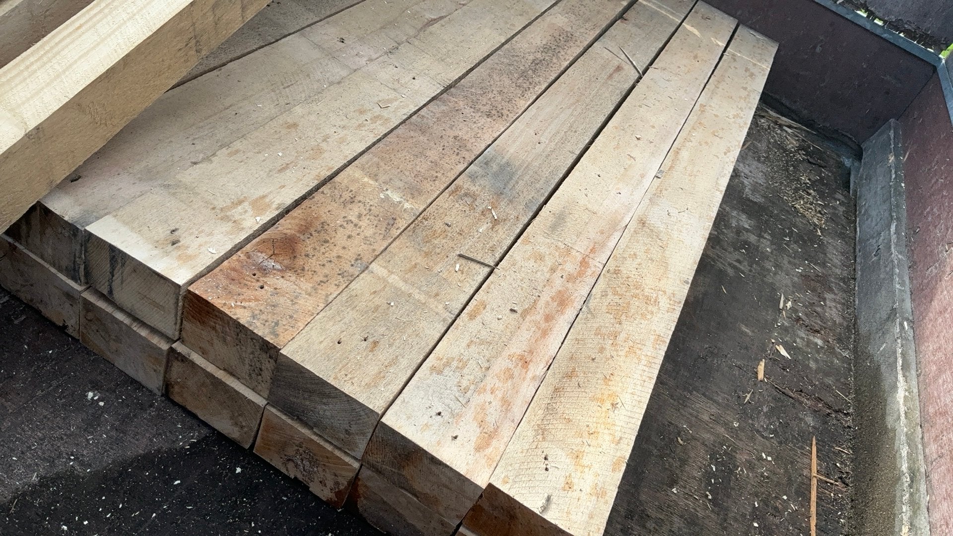 Hardhouten kepers 1,5m 10 cm op 7 cm 3 € stuk, Ophalen, Zo goed als nieuw