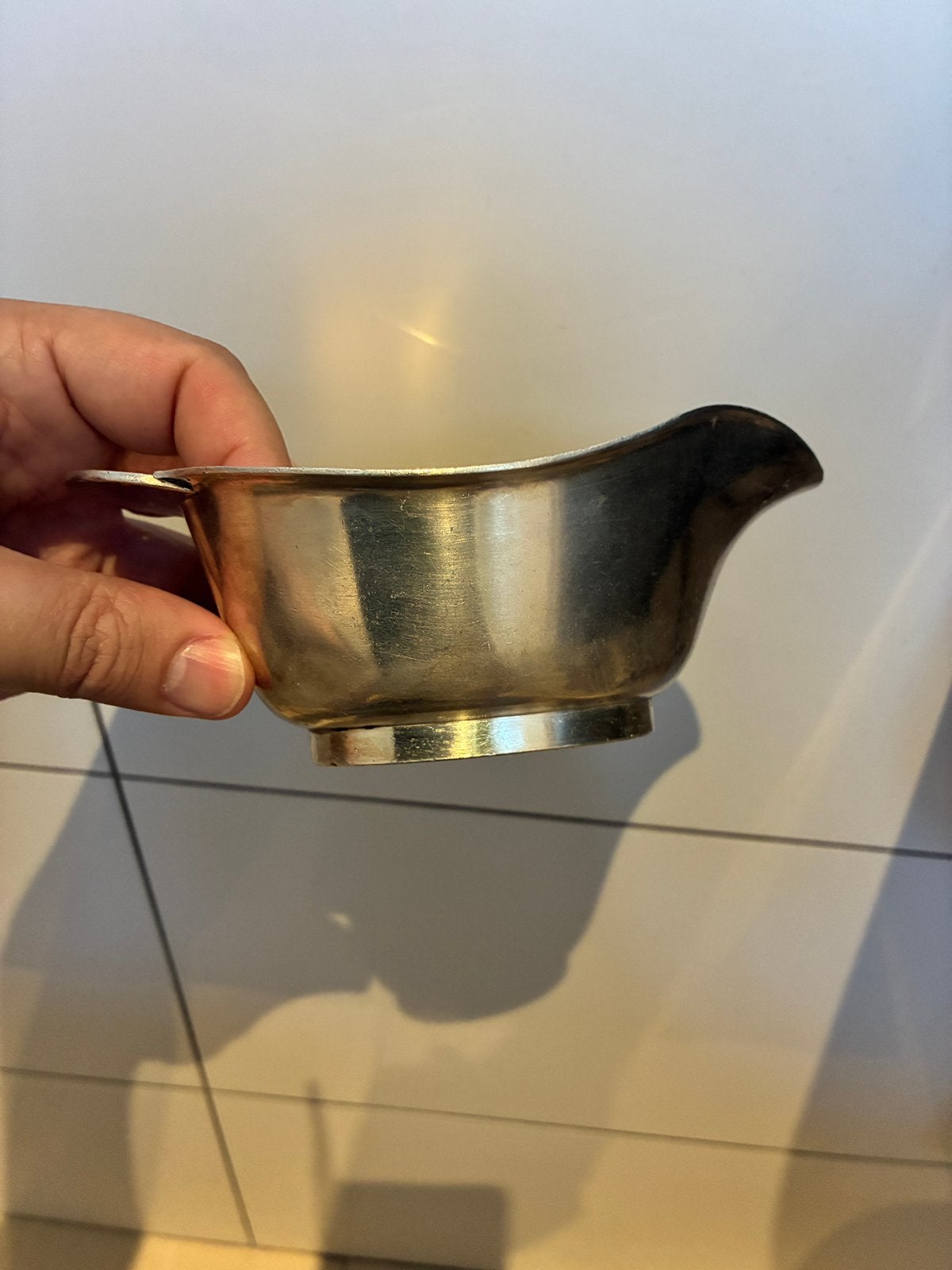 Christofle verzilverd juskannetje Vintage Frans tafelzilver, Antiek en Kunst, Ophalen, Zilver