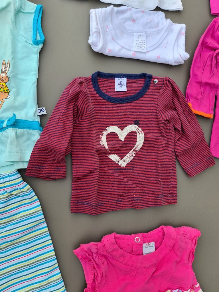 longsleeve, pull, trui, t-shirt met hart Petit Batau 67, Ophalen, Zo goed als nieuw