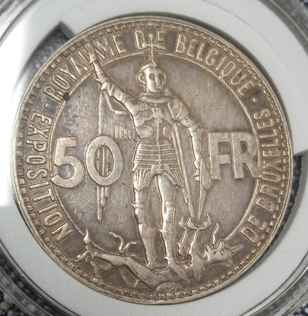 50 francs 1935 Belgique - Chemins de fer belges, Monnaie en vrac, Argent, Argent, Envoi
