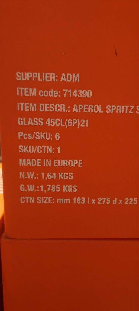 APEROLGLAZEN, Verzamelen, Ophalen, Nieuw