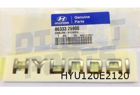 Hyundai Santa Fe (-2/06) embleem tekst ''Hyundai'' achter Or, Neuf, -, -, Hyundai
