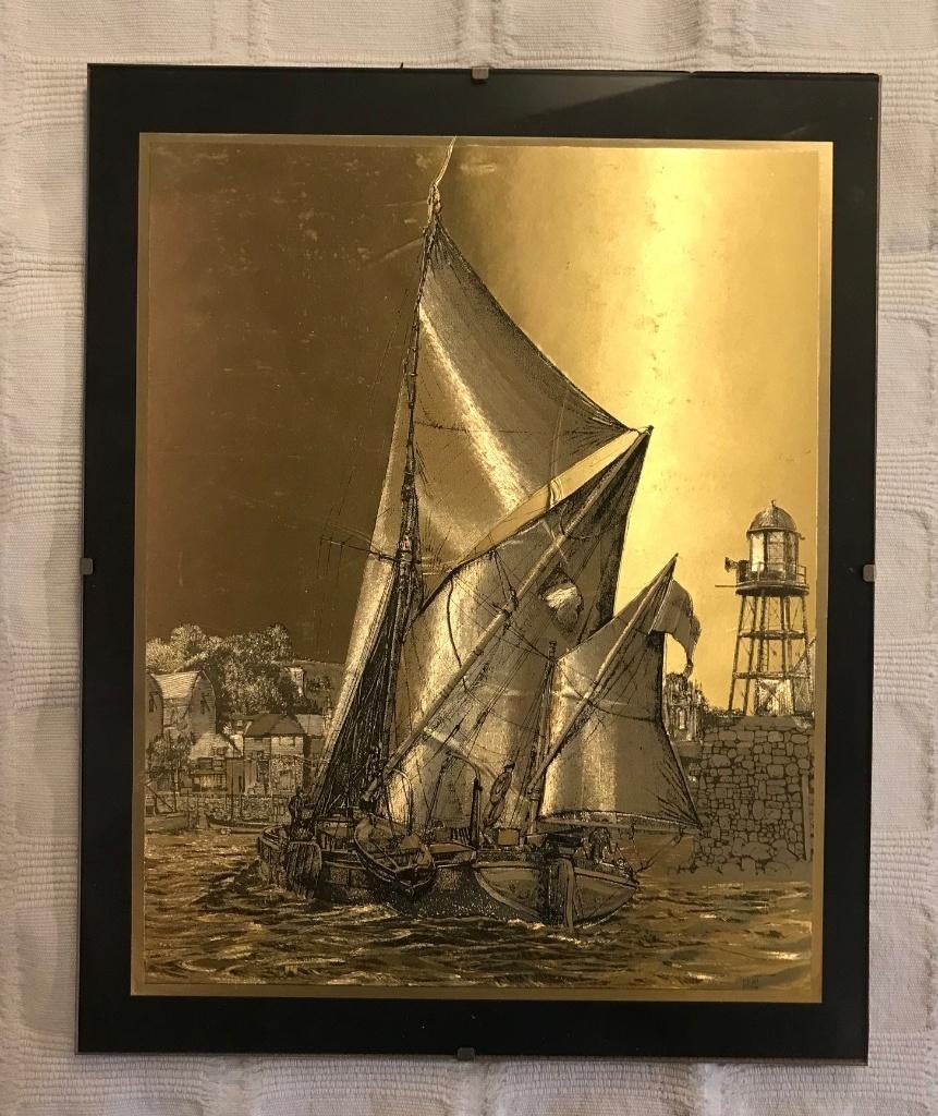 Koper etsen, Antiek en Kunst, Kunst | Etsen en Gravures, Ophalen, Dagelijks leven, Ets, Gesigneerd