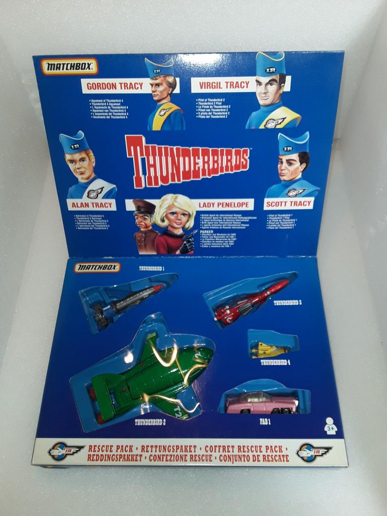 Thunderbirds rescue pack matchbox in doos ZELDZAAM, Collections, Enlèvement ou Envoi