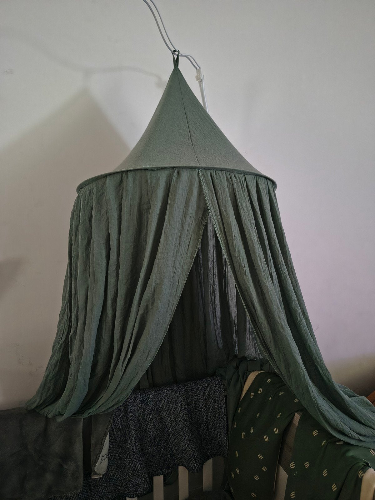 Jollein klamboe H 245 CM en Piekstok H 200 CM, Kinderen en Baby's, Ophalen, Gebruikt, Groen, Jollein