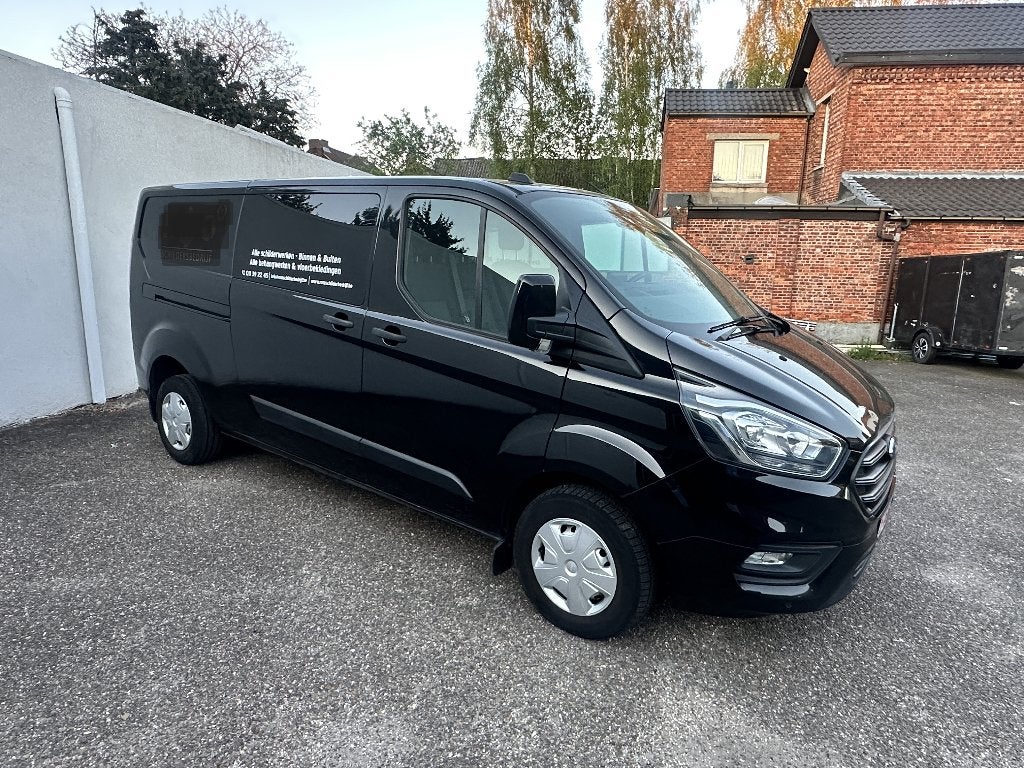 Ford transit custom, 1ste eigenaar., Auto's, Ford, Voorwielaandrijving, 1995 cc, Euro 6, Zwart