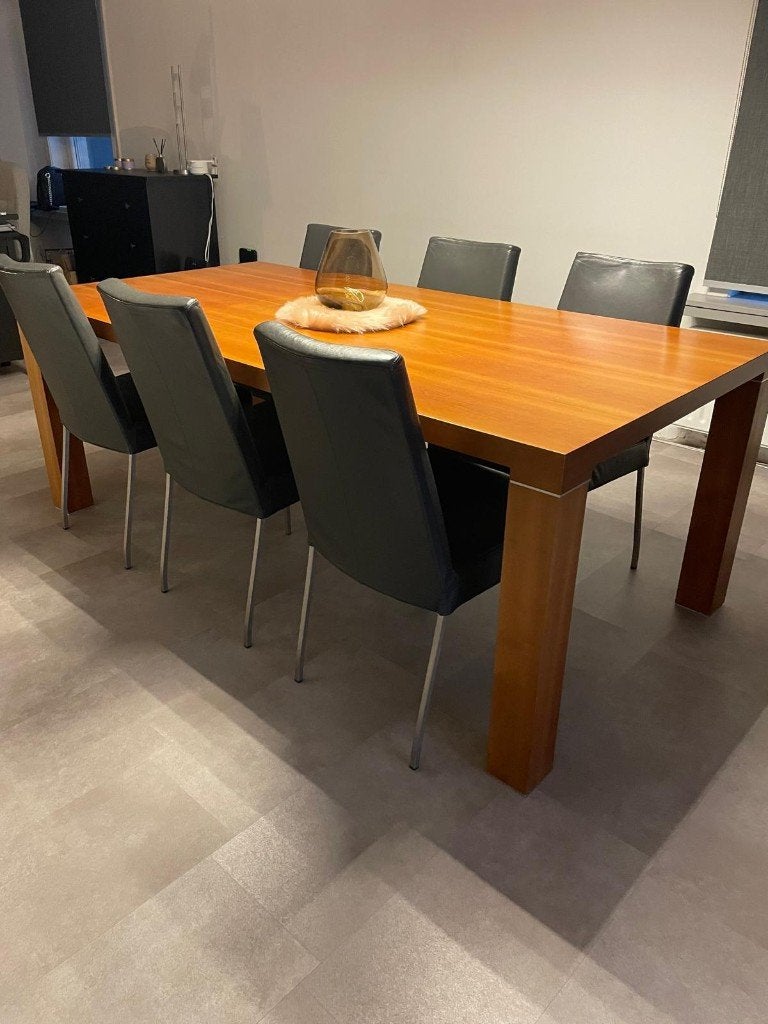 TAFEL  + 6 STOELEN, MODERN, 150 à 200 cm, Cinq personnes ou plus, 100 à 150 cm