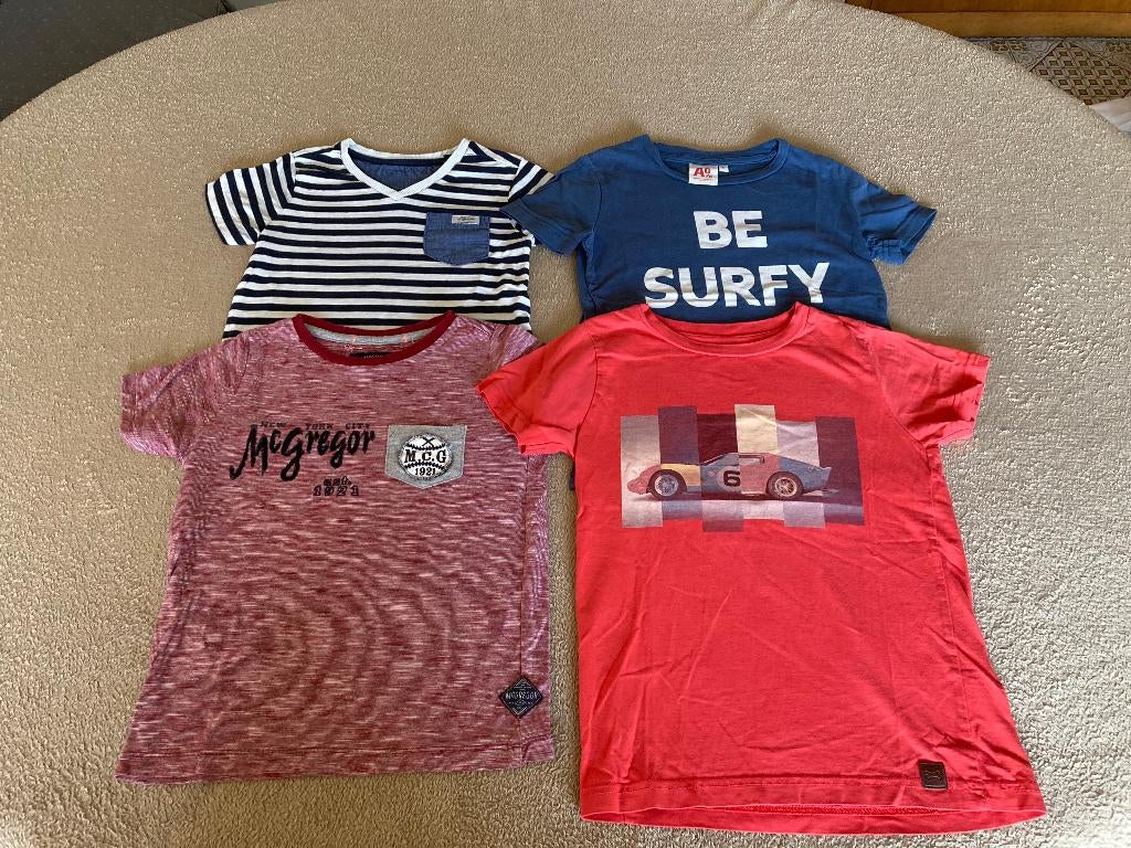 4 t-shirten, maat 116, 6 jaar (jongens), Kinderen en Baby's, Ophalen of Verzenden, Zo goed als nieuw, Maat 116