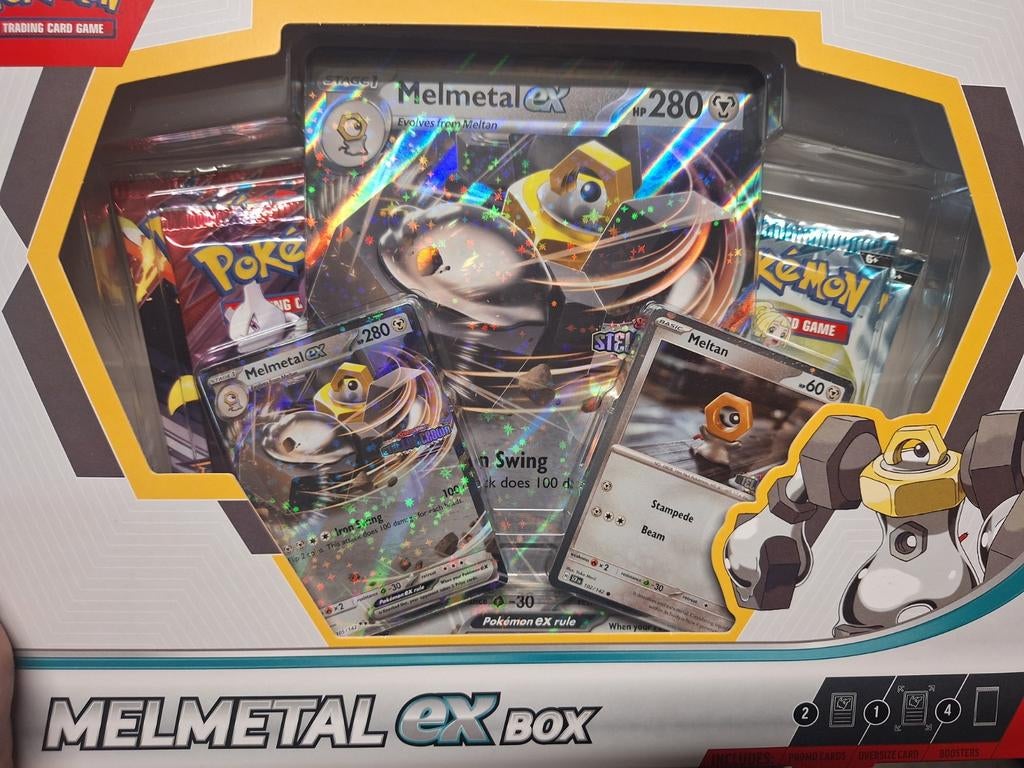 Pokemon melmetal ex box, Hobby en Vrije tijd, Verzamelkaartspellen | Pokémon, Ophalen of Verzenden