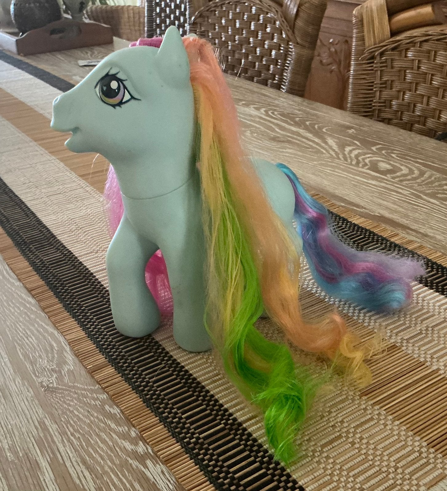 Vintage My Little Pony G3 Rainbow Dash – Grote pony (2005), Ophalen of Verzenden, Zo goed als nieuw