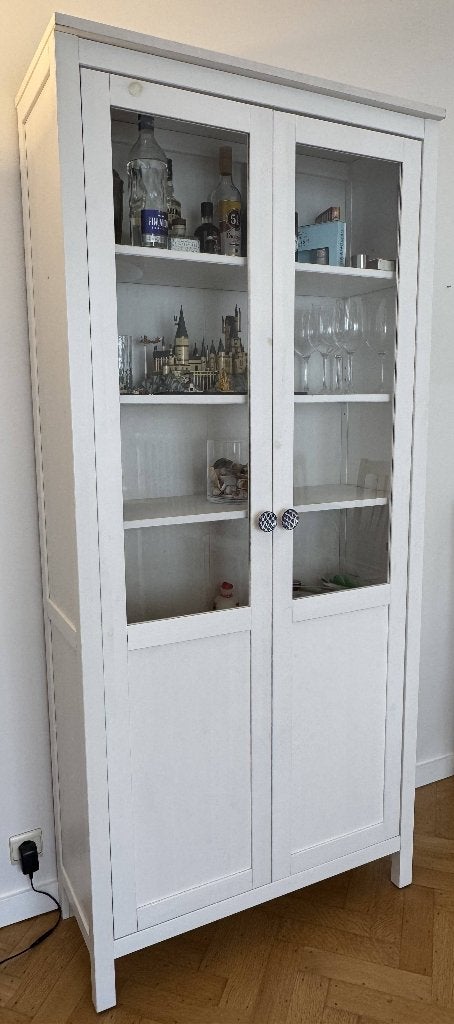 IKEA BILLY + OXBERG Vitrine / Armoire Vitrée, Maison & Meubles, Armoires | Vitrines, 25 à 50 cm, Avec porte(s), IKEA Moderne, Utilisé