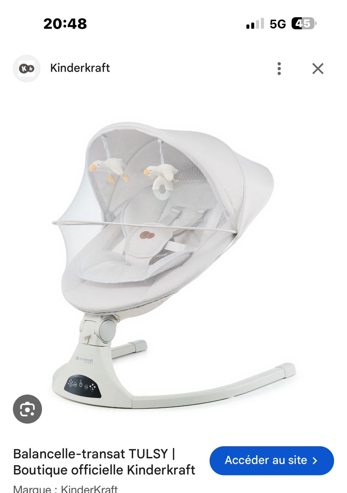 Balancelle bebe neuve, Enlèvement, Comme neuf