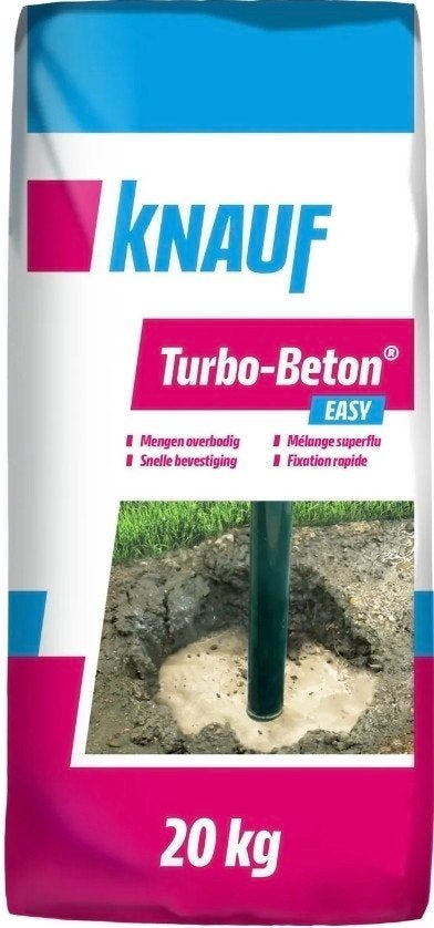 9 sacs de turbo-beton Knauf 20kg, Enlèvement, Utilisé, Béton
