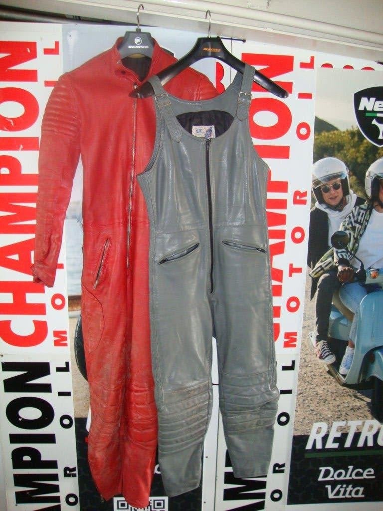 vintage lederen moto kledy, Ophalen of Verzenden, Tweedehands, Dames, Broek | leer