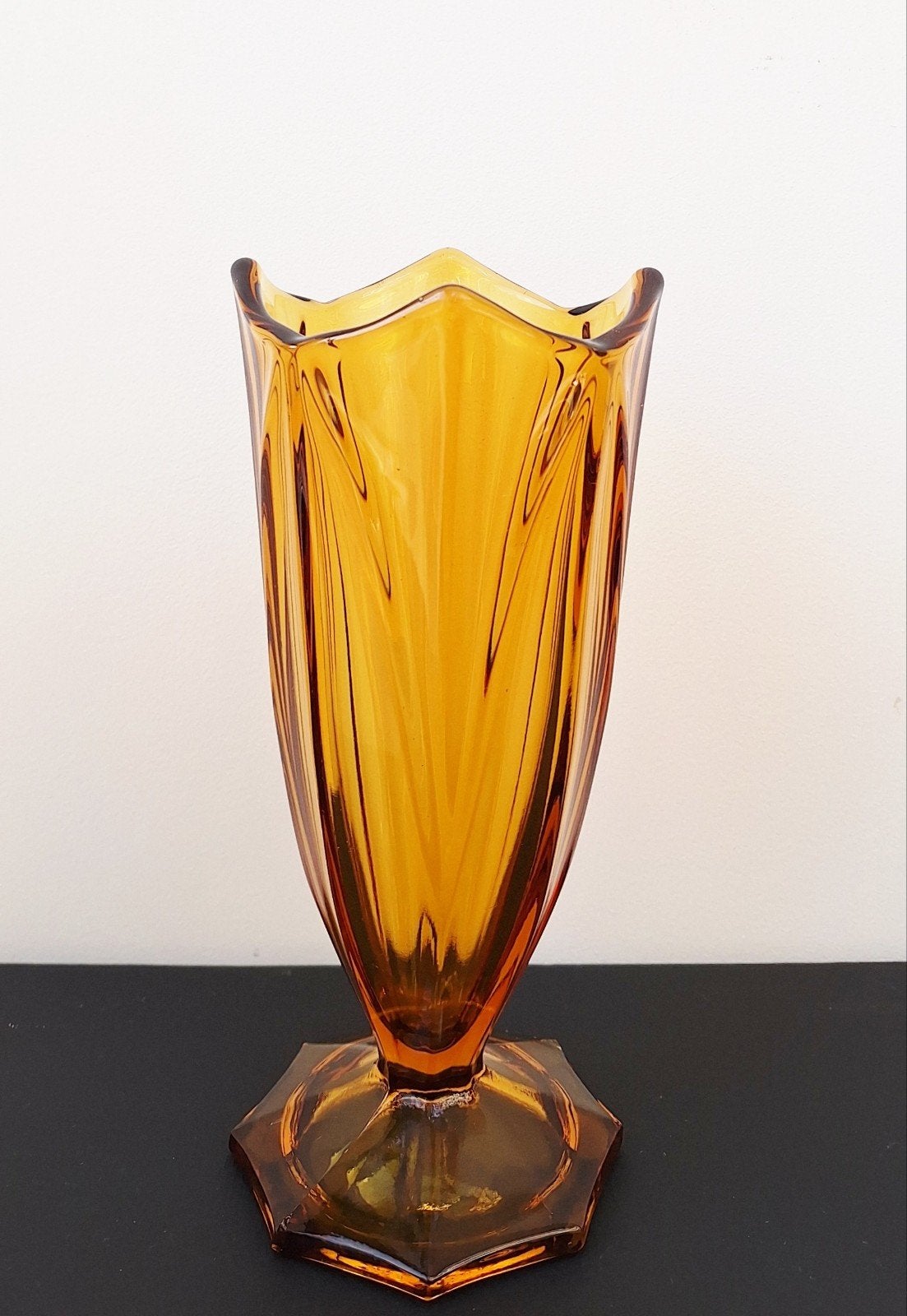 Vase ocre Art Déco bohème 'Rocket vase', Enlèvement ou Envoi