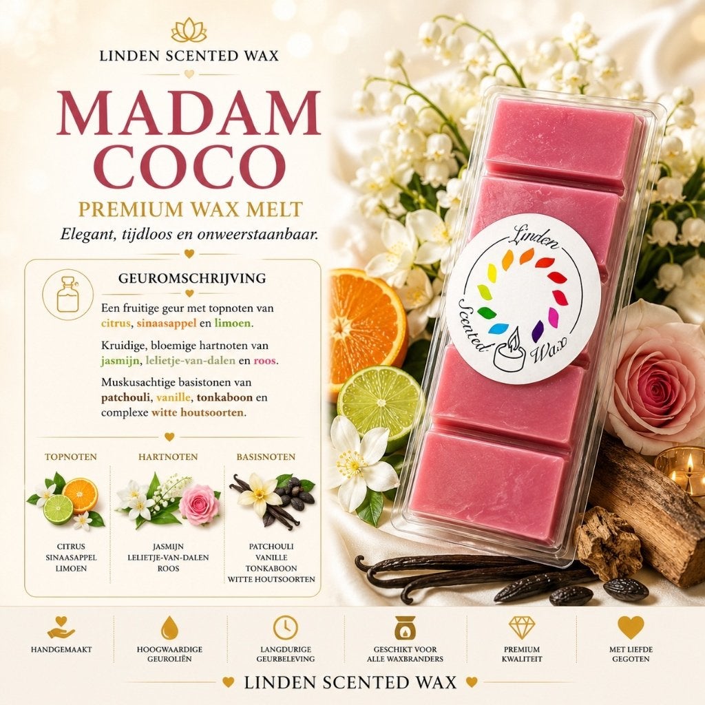 Barre à pression pour cire parfumée Waxmelts MADAM COCO, Maison & Meubles, Enlèvement ou Envoi, Neuf, Cire, Bougie