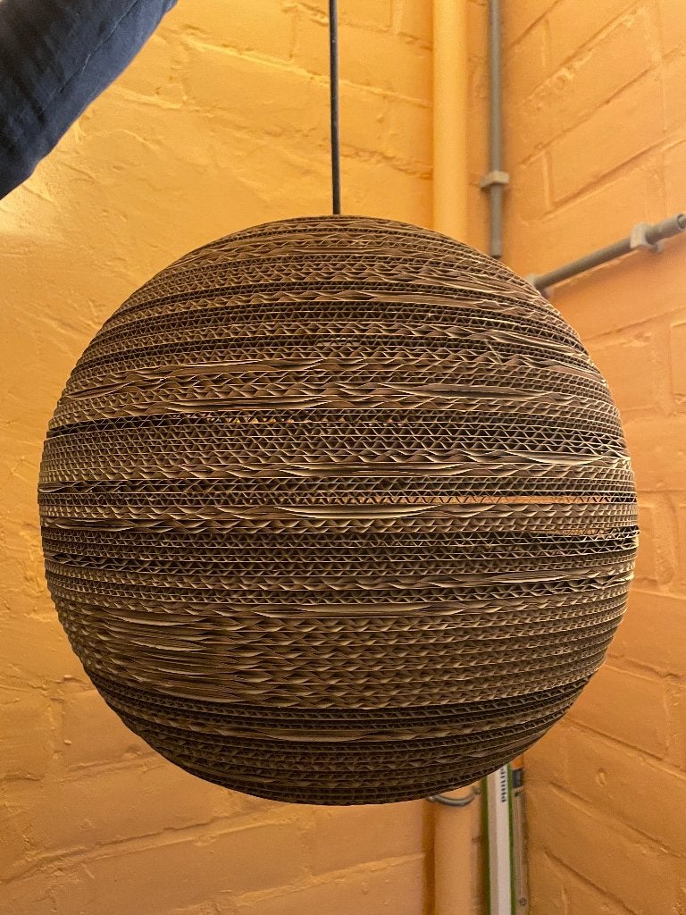 Mooie kartonnen hanglamp Scraplight Moon van Graypants, Ophalen, Gebruikt, Overige materialen, 50 tot 75 cm