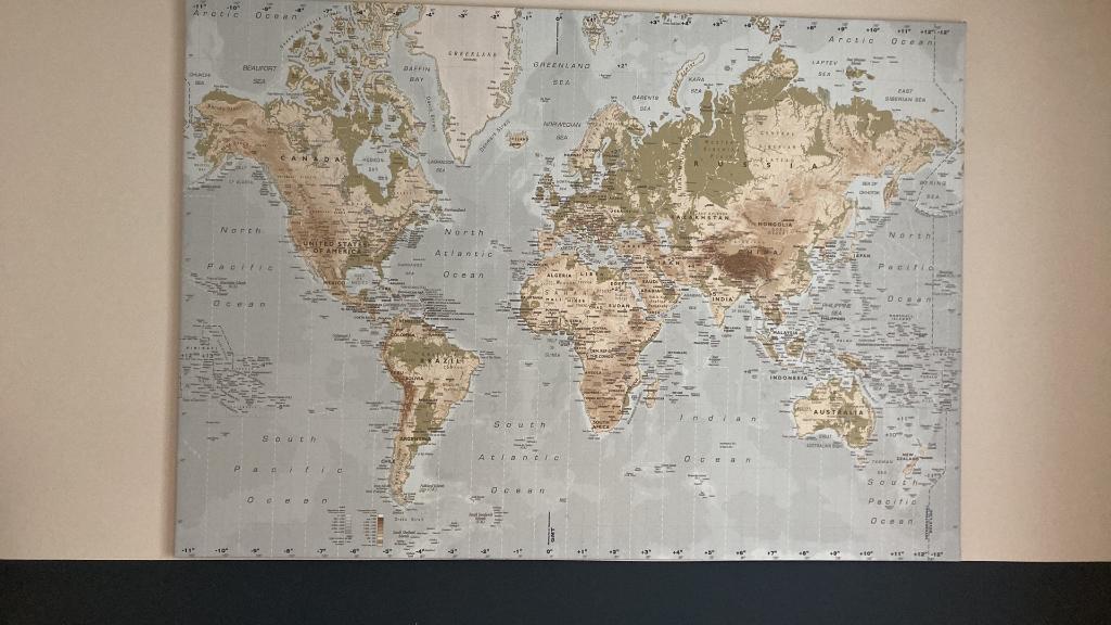 Wereldkaart IKEA, Maison & Meubles, Accessoires pour la Maison | Décorations murale, 140 cm, Autres types, Comme neuf, Enlèvement