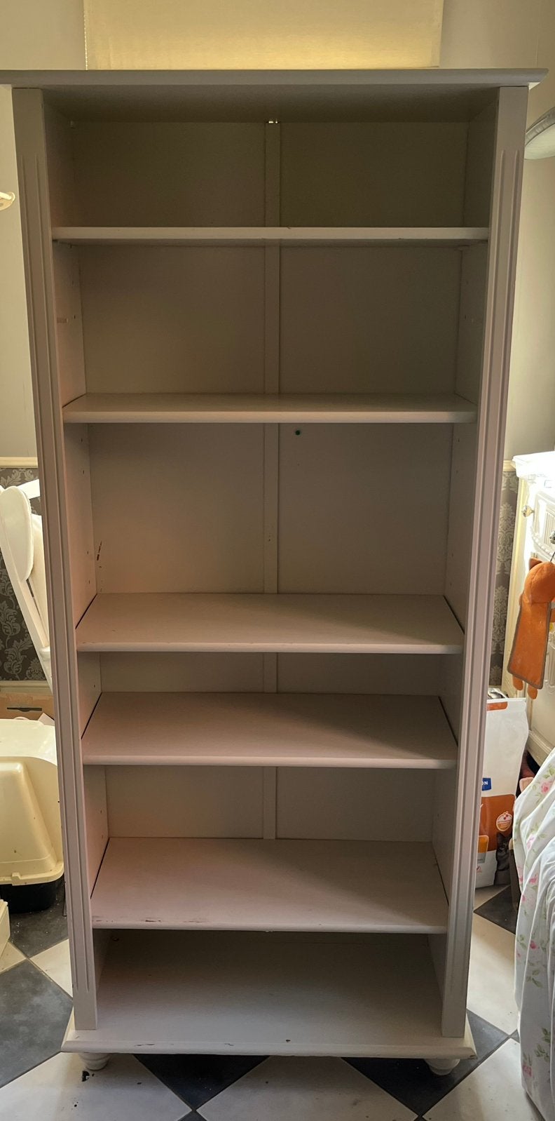 Witte boekenkast, Ophalen, Met plank(en), Gebruikt, 50 tot 100 cm