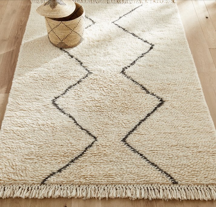 Tapis berbère La Redoute — 160 x 230 cm, 200 cm ou plus, Beige, 150 à 200 cm, Enlèvement