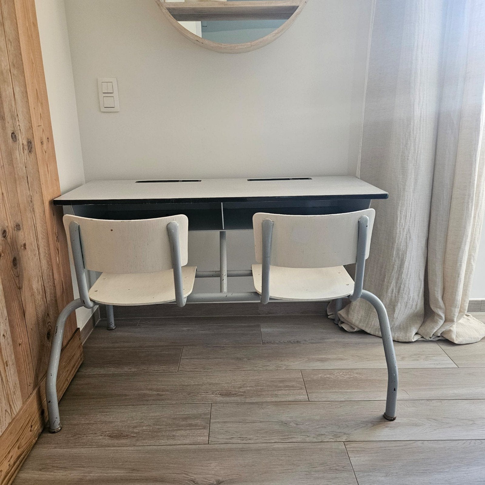 bureau kinderen, Vintage, Ophalen, Hout, Schoolbureau