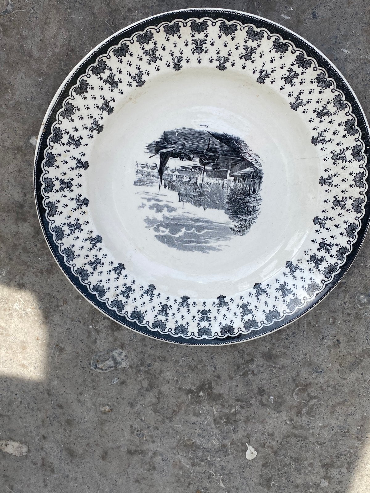 Transferware bord te koop, Ophalen of Verzenden
