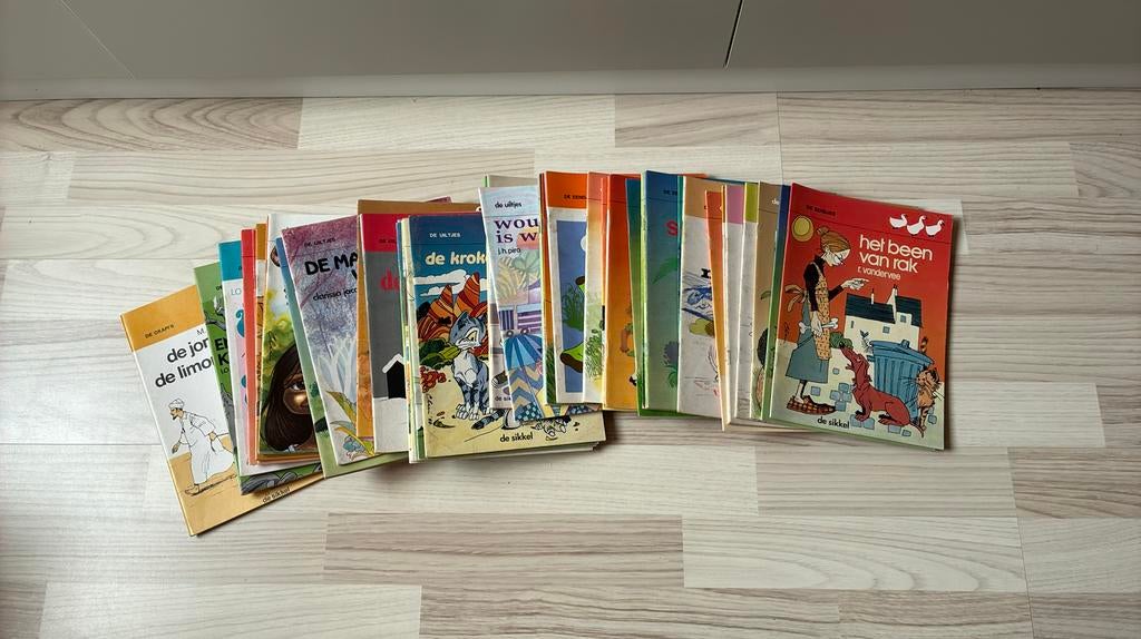 Set oude kinderleesboekjes van de sikkel, Ophalen of Verzenden, Gelezen