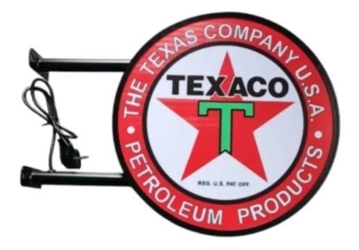 Texaco dubbelzijdige reclame verlichting lamp en veel andere, Ophalen of Verzenden, Nieuw, Lichtbak of (neon) lamp