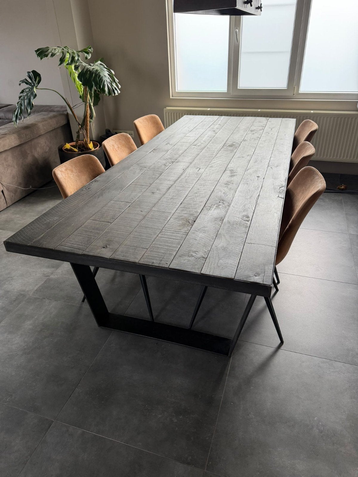 tafel met stoelen + bijpassende salontafel, Enlèvement, Utilisé, Cinq personnes ou plus, Rectangulaire