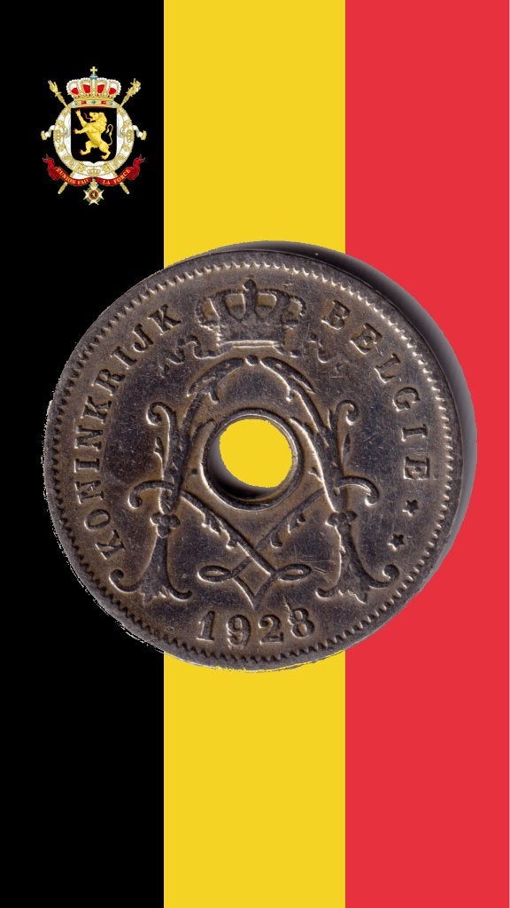 VARIANT: 5 cent 1928 VL (2x 9 zuid) - Albert I, Postzegels en Munten, Munten | België, Verzenden, Losse munt