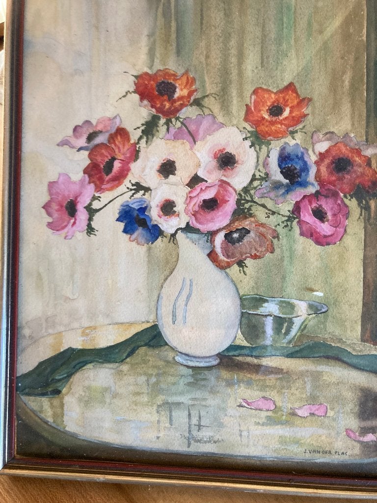 aquarel, Antiquités & Art, Enlèvement, Sous verre, Aquarelle, Papier