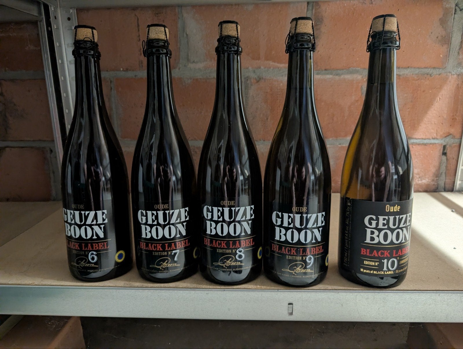 oude geuze boon black label 6 - 10, 15 flessen, Verzamelen, Ophalen, Nieuw, Flesje(s), Overige merken