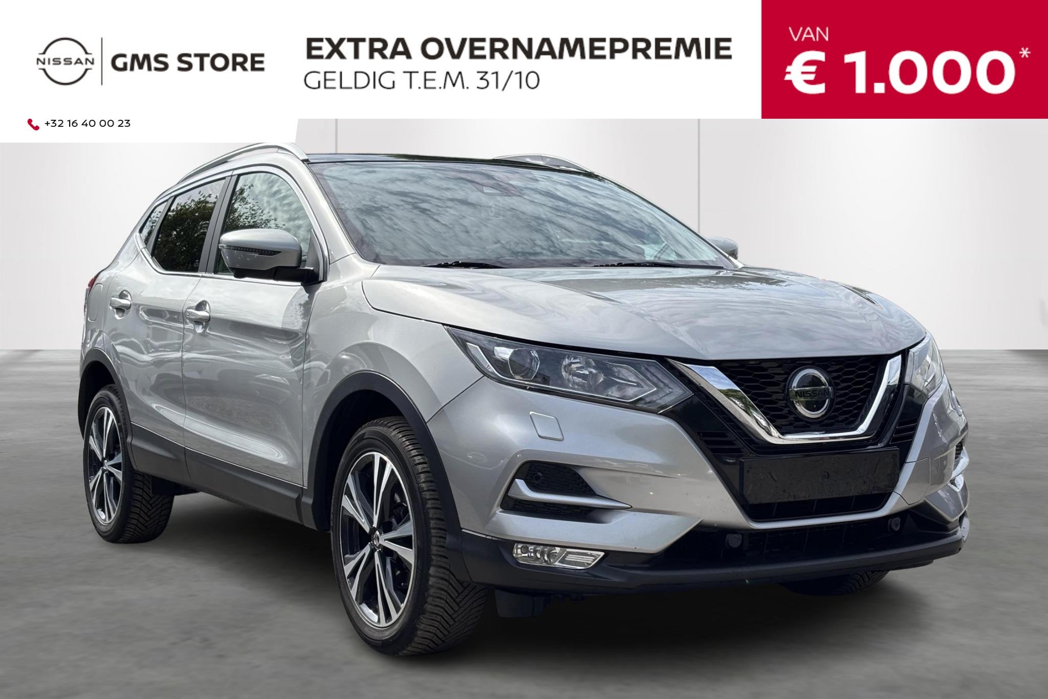 Nissan QASHQAI Pano-Carplay-Airco-GPS, Argent ou Gris, Entreprise, Boîte manuelle, 5 portes