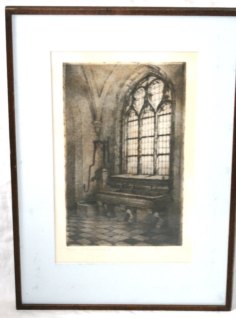 Romain Malfliet (1910–2006) - Ets gesigneerd, Antiek en Kunst, Kunst | Etsen en Gravures, Ophalen of Verzenden, Ets, Gesigneerd