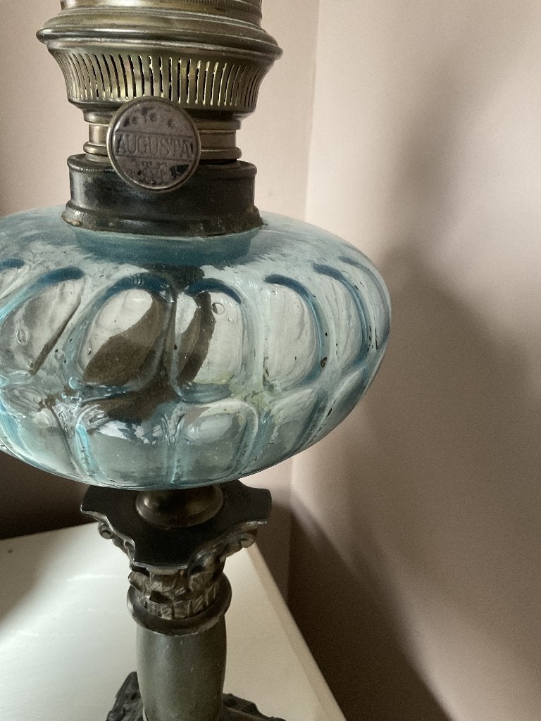 Olielamp glas, Antiek en Kunst, Ophalen of Verzenden