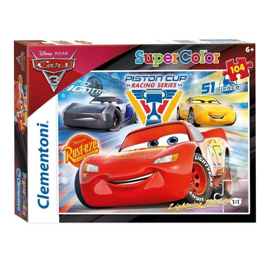 Disney Cars Puzzel - 104 stukjes - Clementoni Legpuzzel, Ophalen of Verzenden, Meer dan 50 stukjes, Nieuw, 6 jaar of ouder