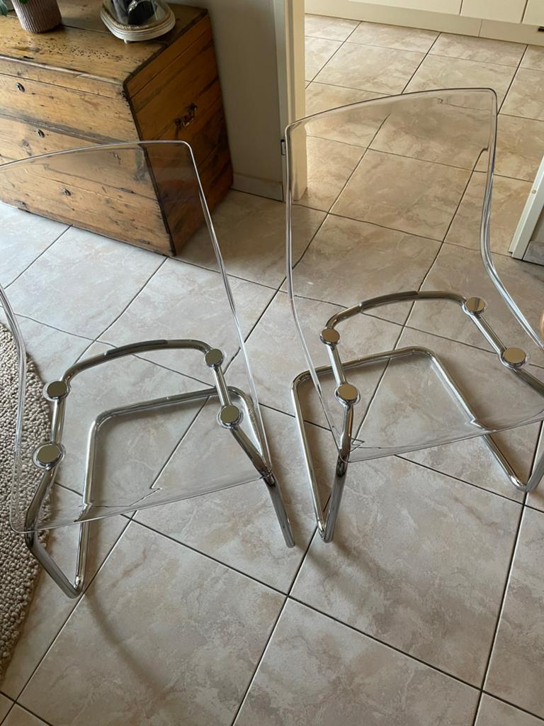 2 chaises transparentes, Enlèvement, Comme neuf