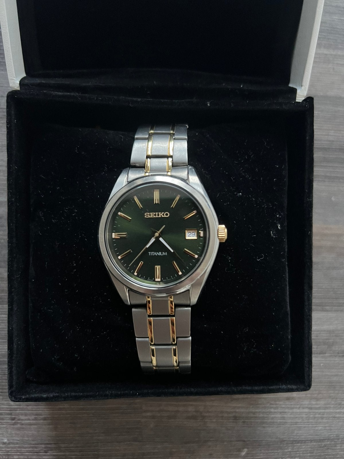 Seiko herenhorloge (titanium), Handtassen en Accessoires, Horloges | Heren, Polshorloge, Overige materialen, Ophalen of Verzenden