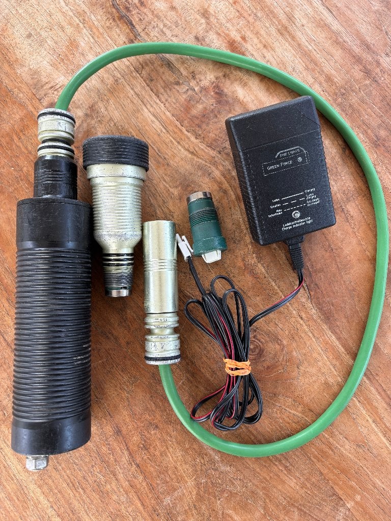 Greenforce kabelduiklamp inclusief NIEUW battterijpack, Watersport en Boten, Duiken, Ophalen, Gebruikt, Duiklamp