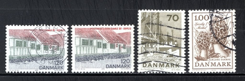 DANEMARK Lot, année 1978, estampillé, Envoi, Danemark, Affranchi