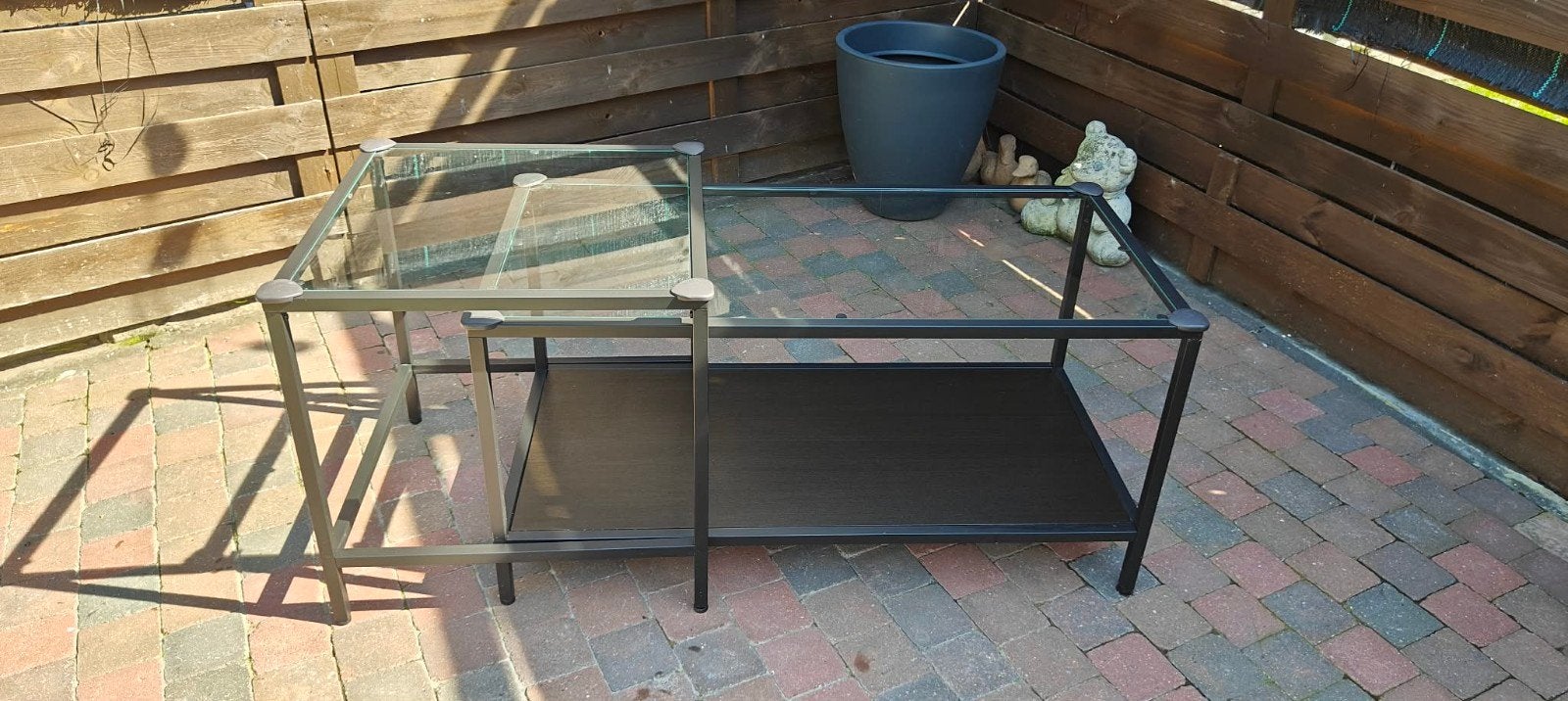 Table de Salon gigogne en verre Ikea, Ophalen, Gebruikt, 50 tot 100 cm, 50 tot 100 cm