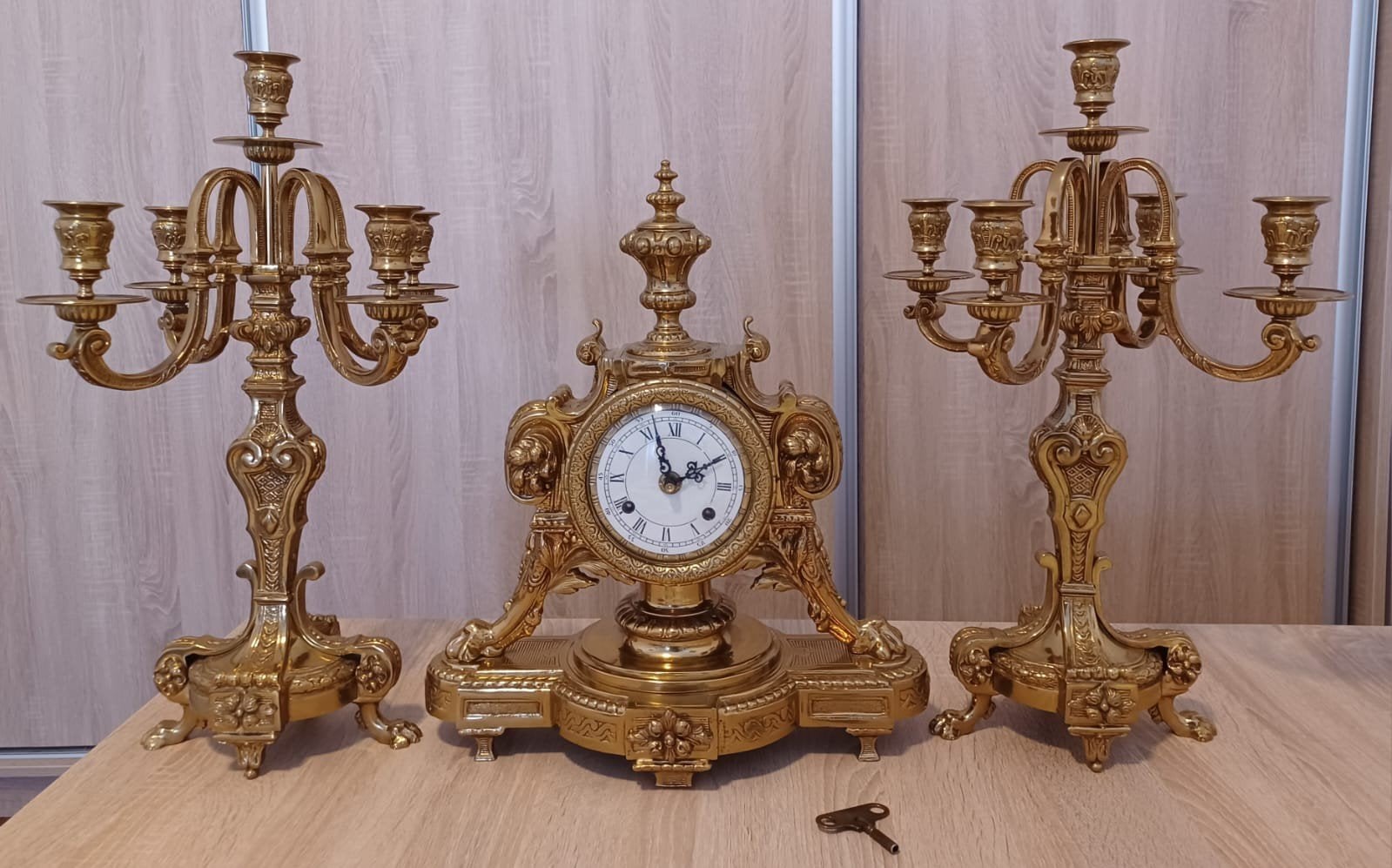 Koperen Schouwgarnituur, Antiek en Kunst, Ophalen of Verzenden, Koper
